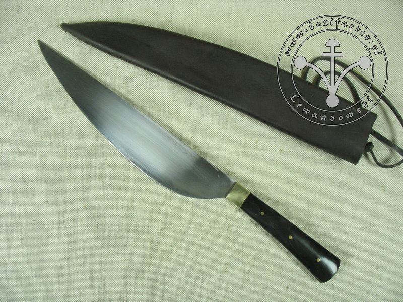 KS-022 Wielki nóż średniowieczny w rogowej oprawie